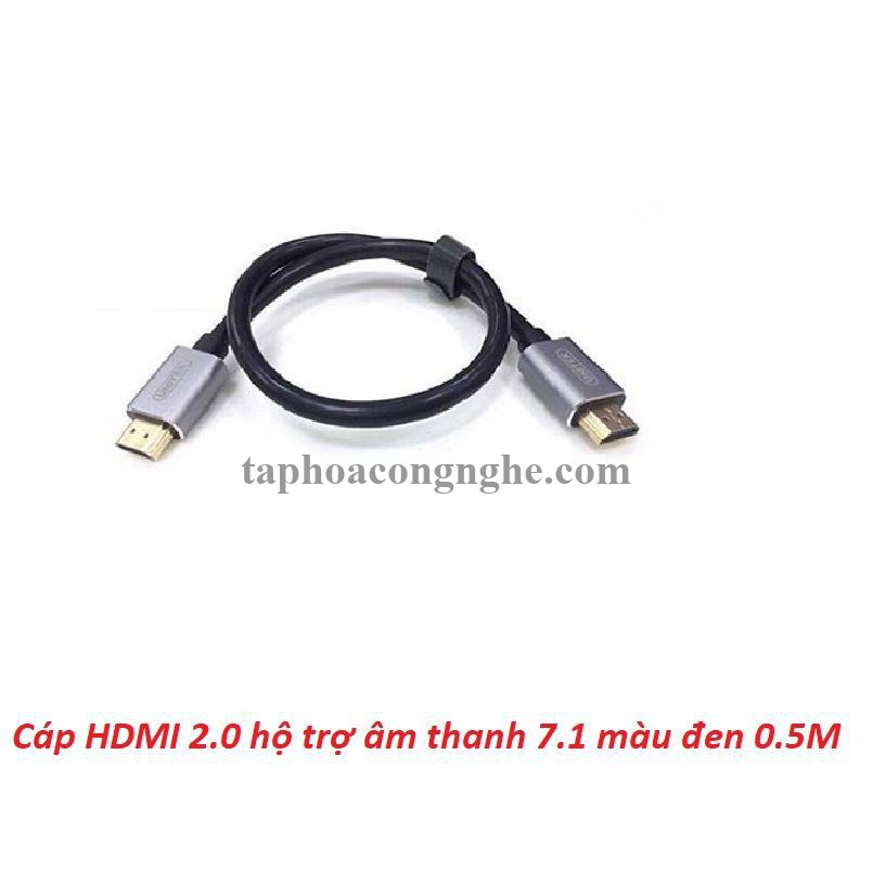 Unitek 28479 Y-C185LGY- 0.5M Màu Đen Cáp Hdmi 2.0 30028479